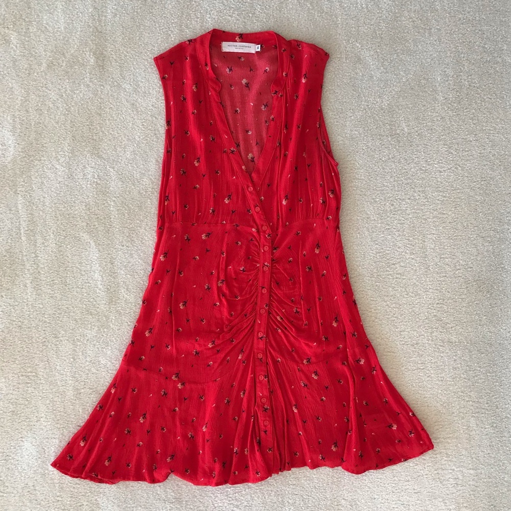 Floral ruched dress